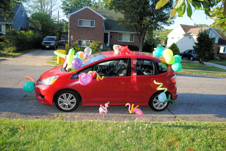 The Best Birthday Gift: Balloons & Confetti On My Car
