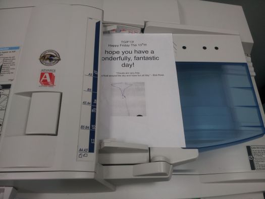 Leave A Note In The Copy Machine At Work | Uncustomary