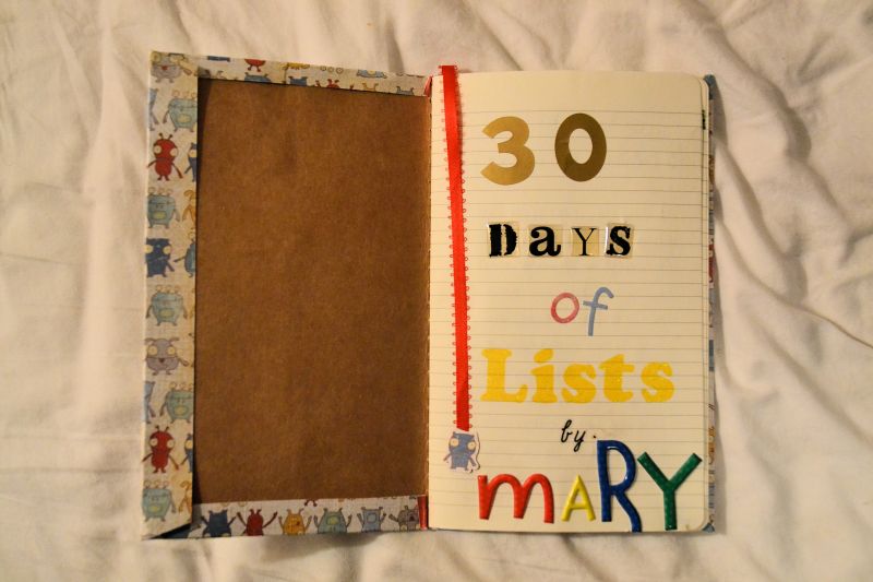 30 Days Of Lists: 1-7