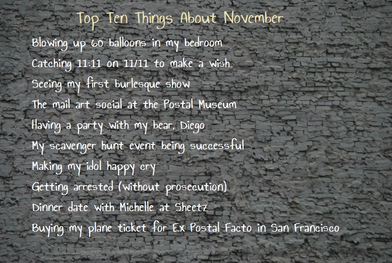 top ten things about November