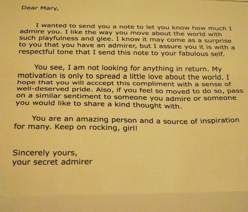 secret admirer letter