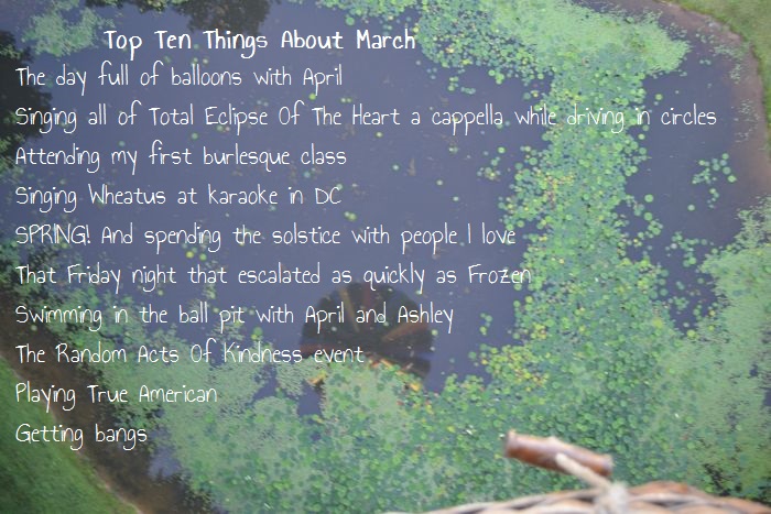 top ten things about march