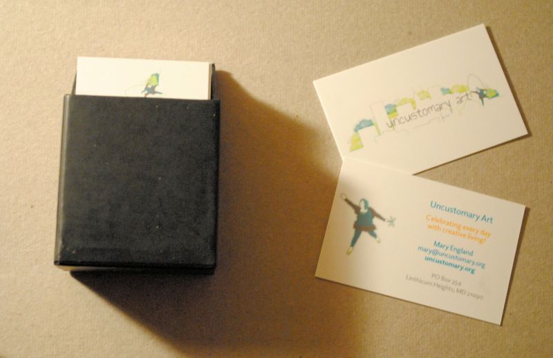 uncustomary art peacock vows business cards