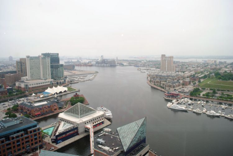 Top of the world trade center baltimore maryland view city uncustomary art (4)
