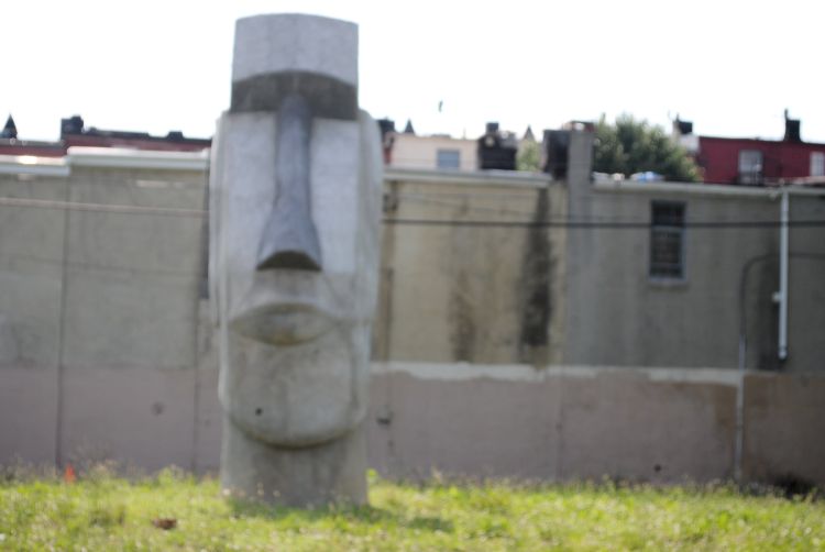 Roadside America Maryland Easter Island Sculpture Baltimore Uncustomary Art