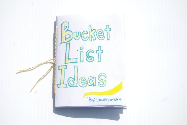 Bucket List Ideas Zine | Uncustomary Art