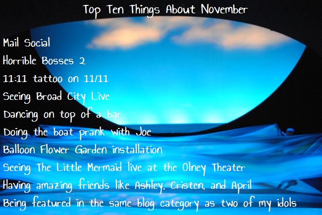 Top Ten Things About November | Uncustomary Art