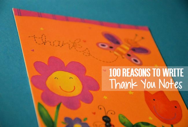 100 Reasons To Write Thank You Notes