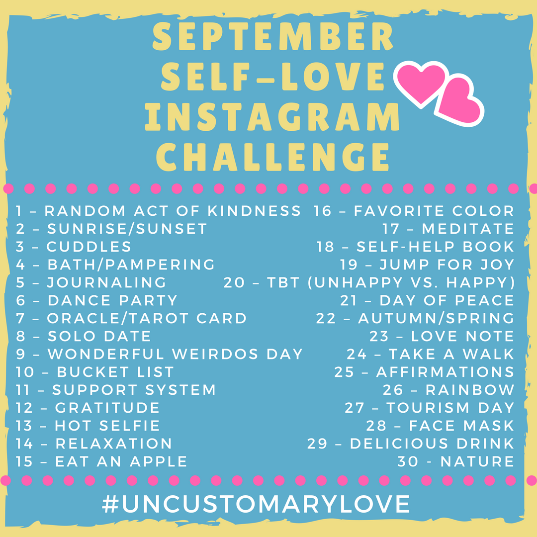 September Self-Love Instagram Challenge | Uncustomary