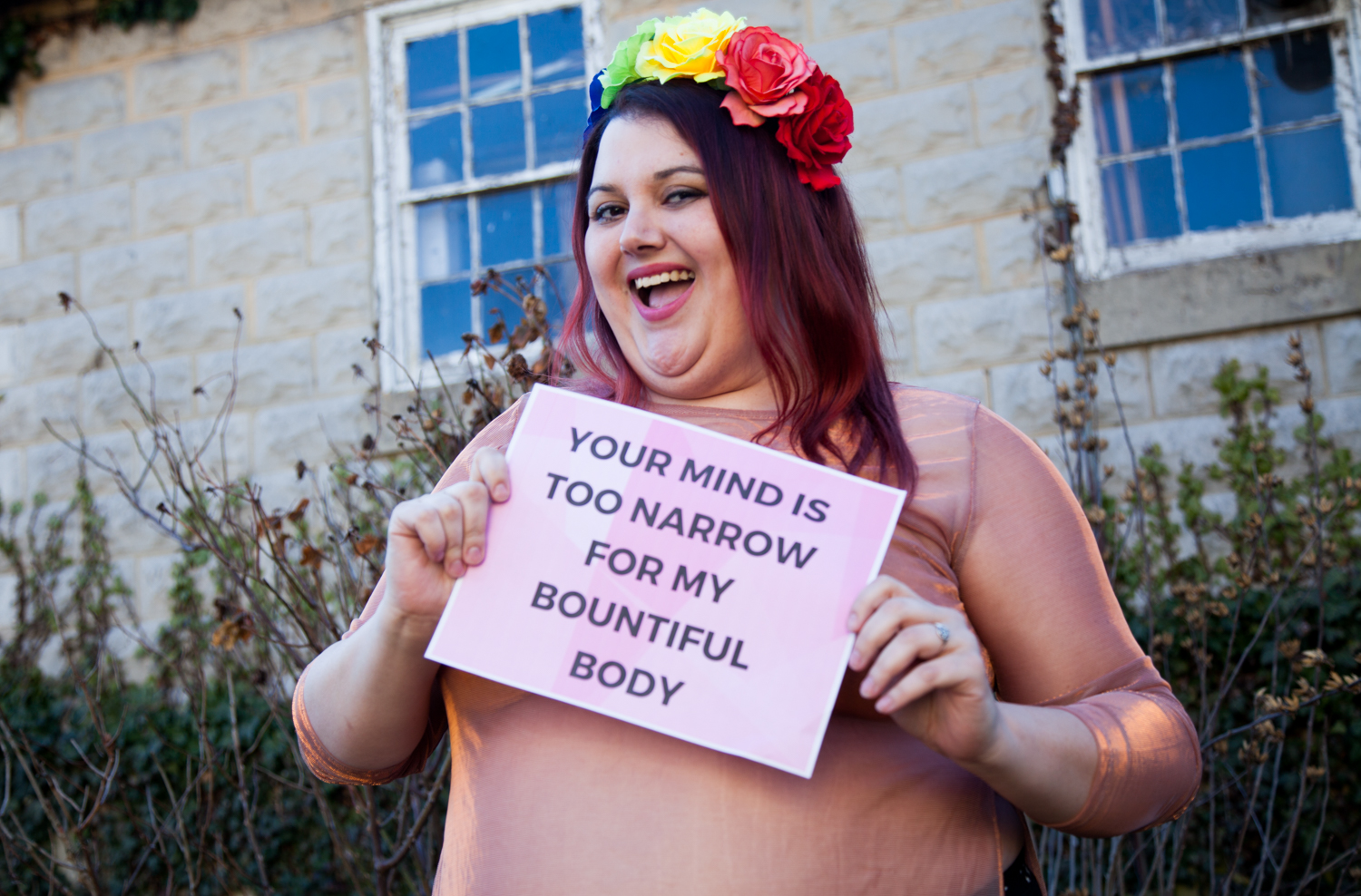 Your Mind Is Too Narrow For My Bountiful Body (Free Sign)