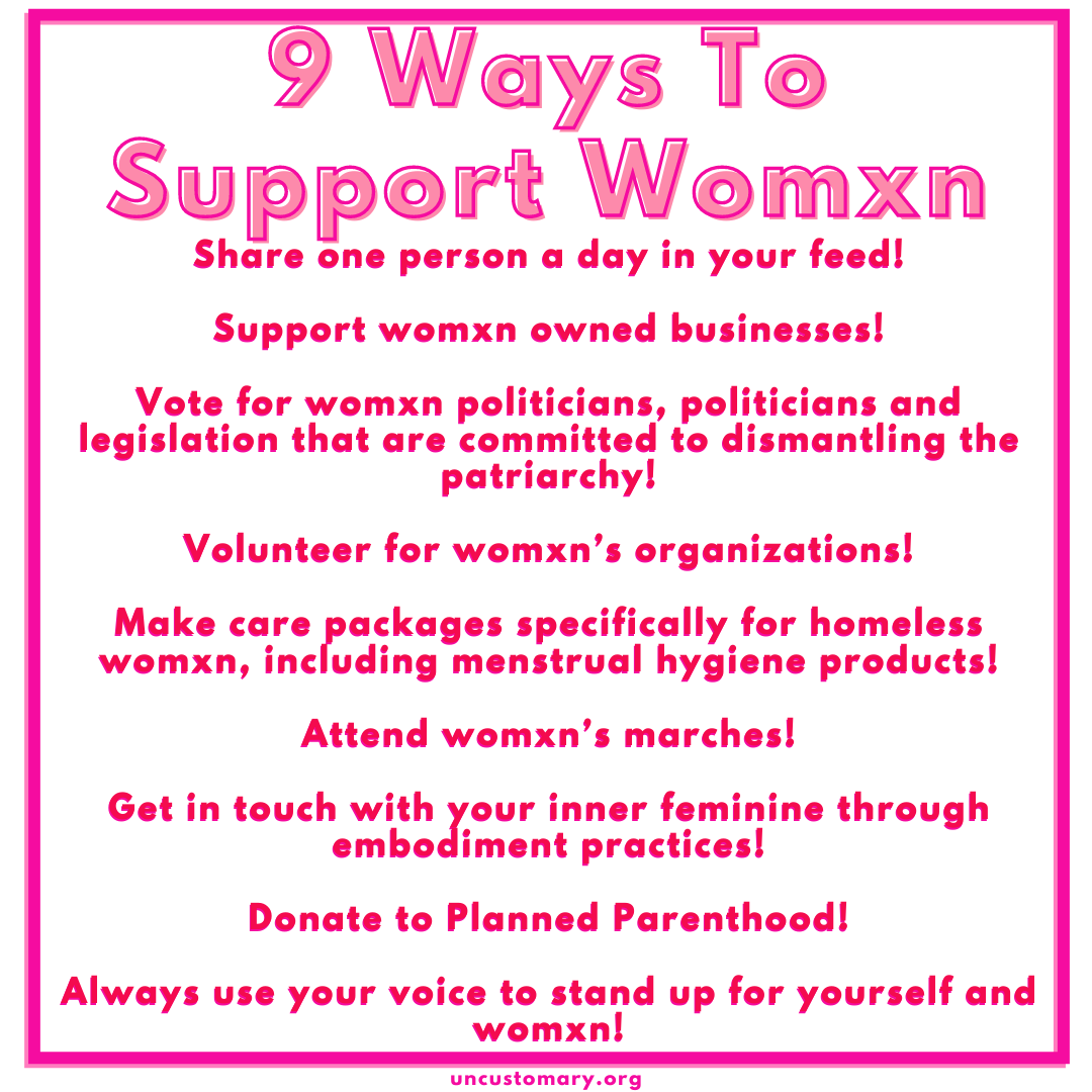 Why I Didn't Like #ChallengeAccepted; 9 Ways To Support Womxn | Uncustomary